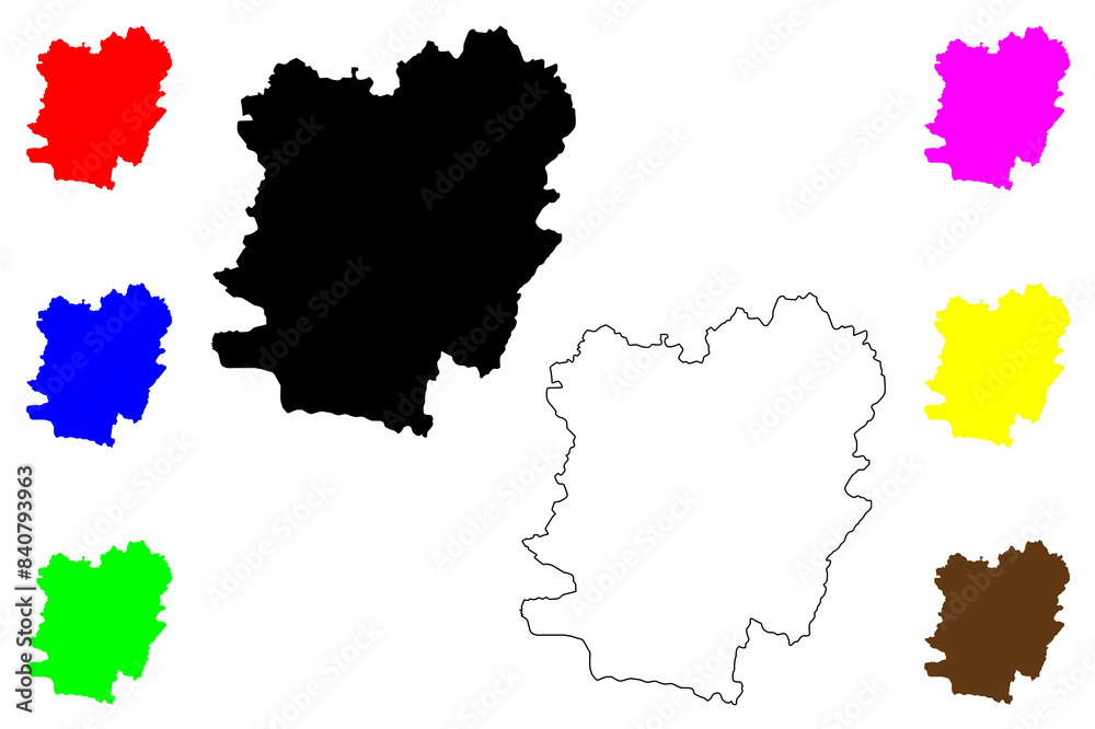 Caras-Severin County (Administrative divisions of Romania, Vest development region) map vector illustration, scribble sketch Caras-Severin map.. Caras-Severin County (Administrative divisions of Romania, Vest development region) map vector illustration, scribble sketch Caras-Severin map..