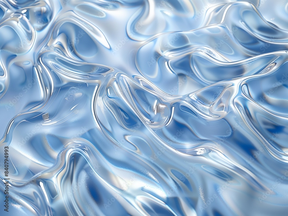 Fototapeta premium Wavy Glass Shape vivid Background