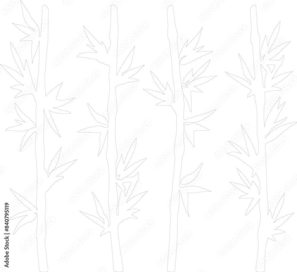 bamboo shoots outline bamboo shoots outline