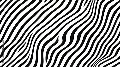 Wallpaper Mural an abstract black and white seamless pattern, featuring wavy lines and simple geometric shapes, creating a sleek and dynamic background perfect for design SEAMLESS PATTERN Torontodigital.ca