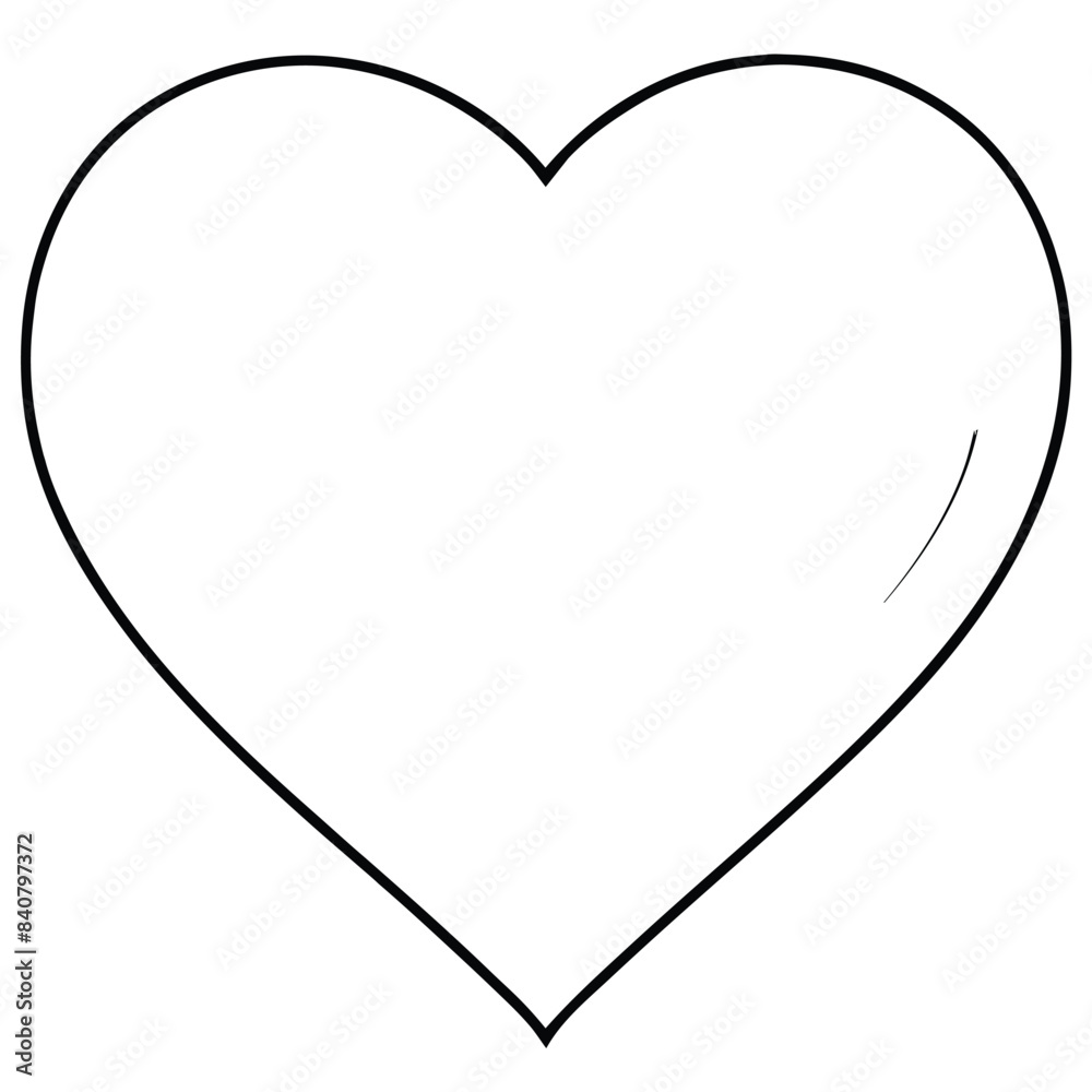 Simple Black Heart Outline Vector for Valentine's Day and Love-Themed Designs Simple Black Heart Outline Vector for Valentine's Day and Love-Themed Designs