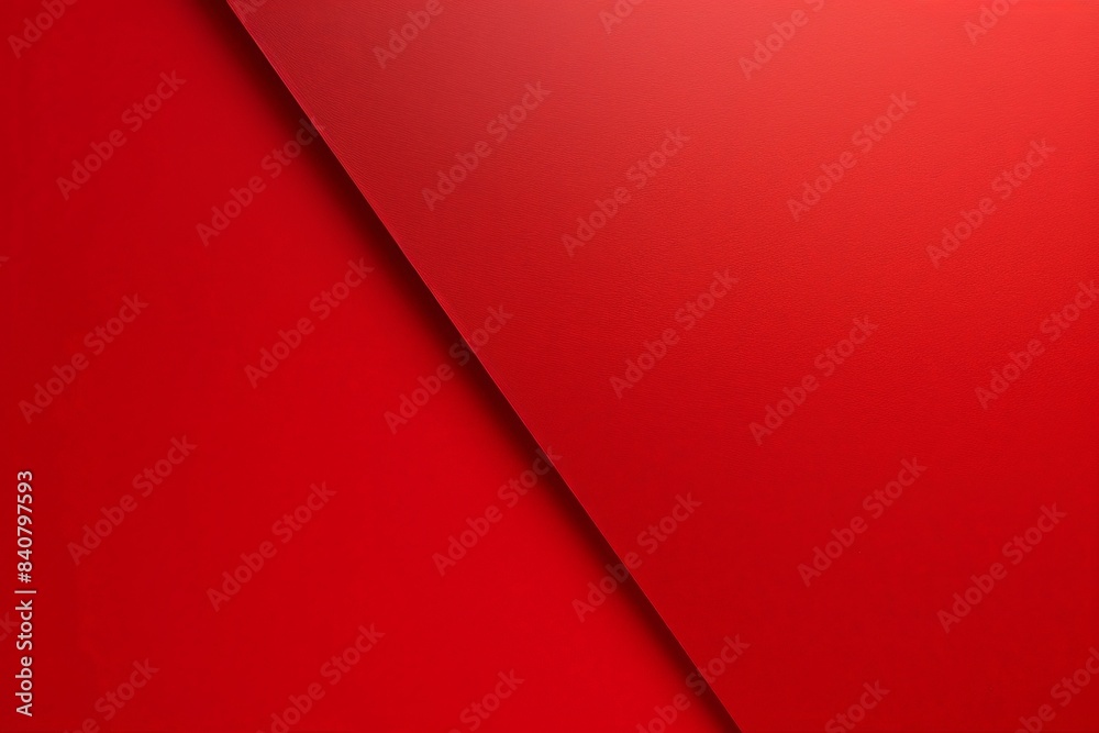 Obraz premium Red gradient background divided by a diagonal line, creating a two-tone effect, ideal for minimalist designs. The subtle gradient adds depth and dimension to the composition