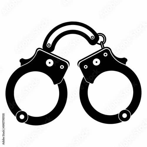 Handcuffs black silhouette illustration