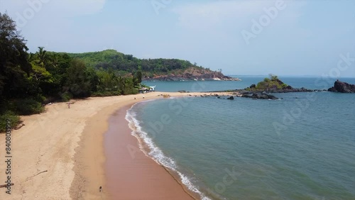OM beach gokarna drone view