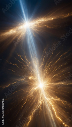 Heavenly radiance illuminating from above in a visualization of God s light.