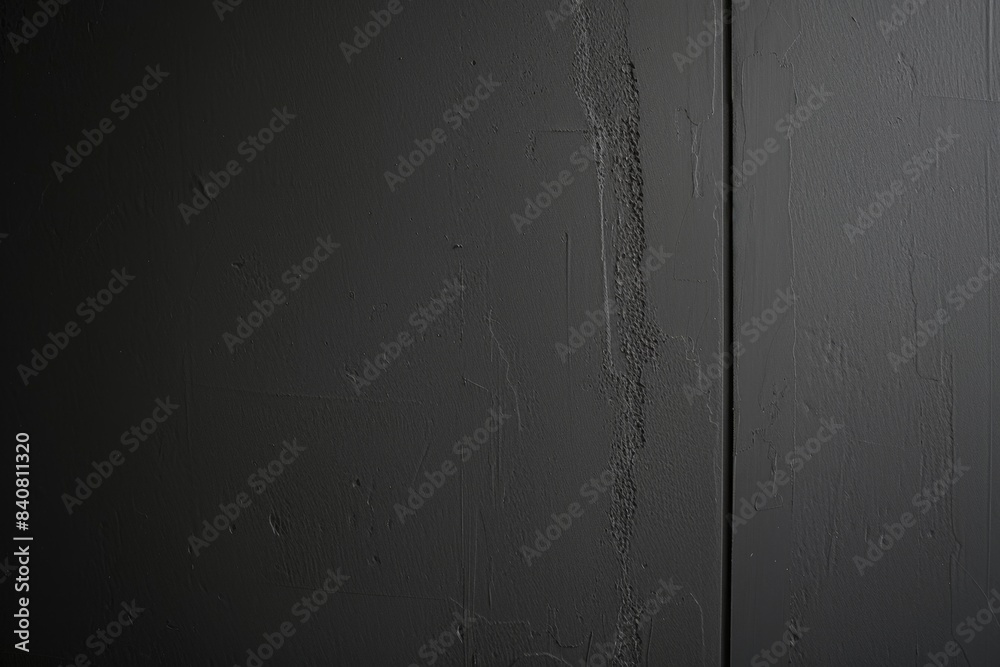 Obraz premium Rough textured background of a dark grey painted concrete wall with a vertical line detail, perfect for adding a touch of industrial style to any project