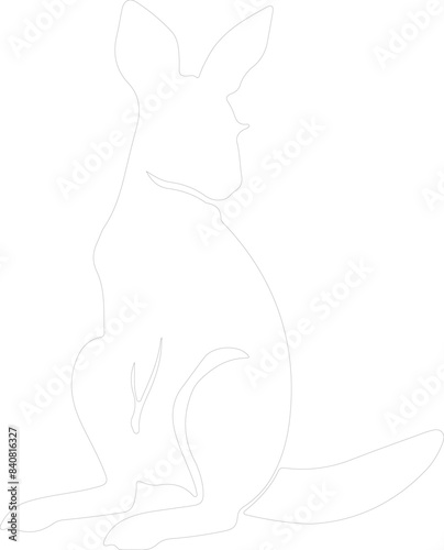 wallaby outline