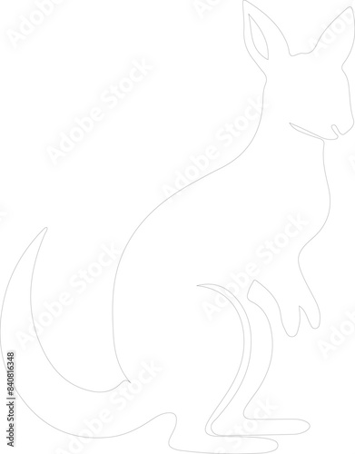 wallaby outline