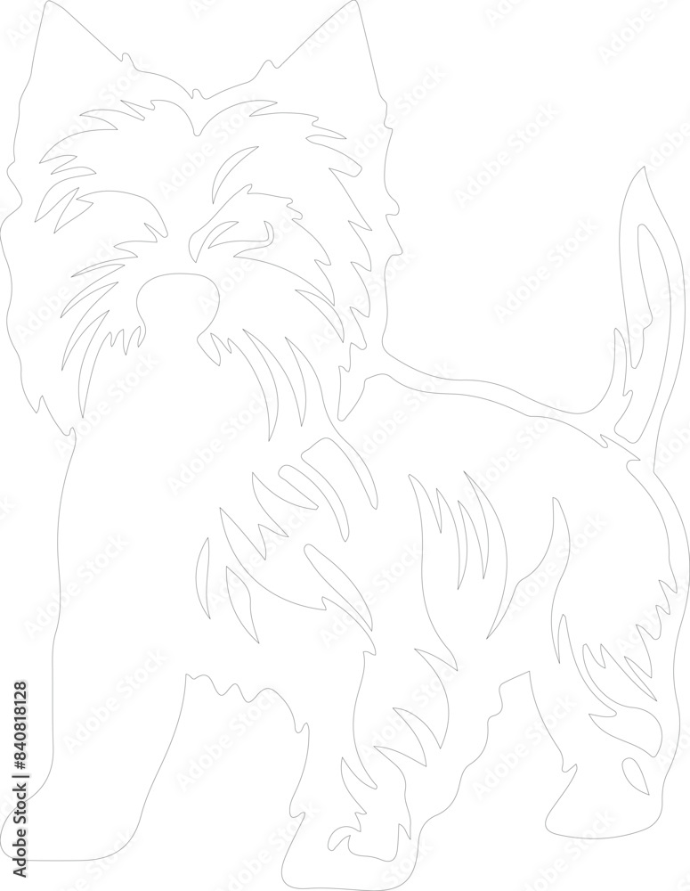west highland white terrier outline west highland white terrier outline
