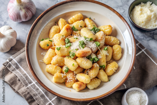 Fried Butter Gnocchi With Garlic and Parmesan