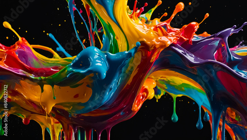 Beautiful multi-colored paint