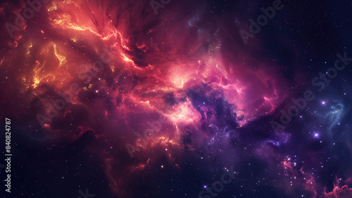 Colorful space galaxy cloud nebula Stary night cosmos.generative.ai