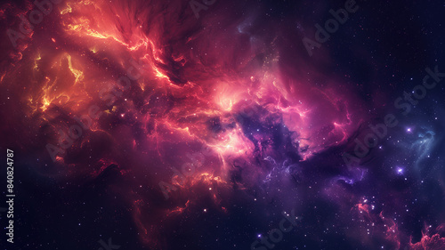 Colorful space galaxy cloud nebula Stary night cosmos.generative.ai © Pavithiran