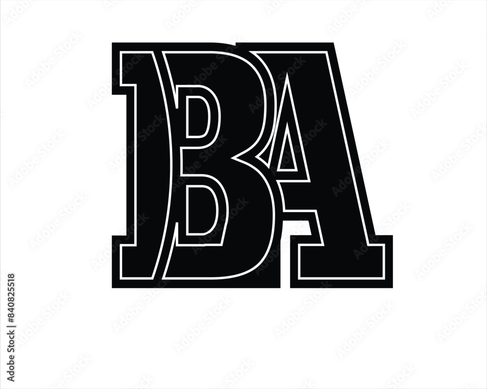 BA vector logo monogram abstract 