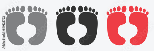 baby feet vector silhouette isolated