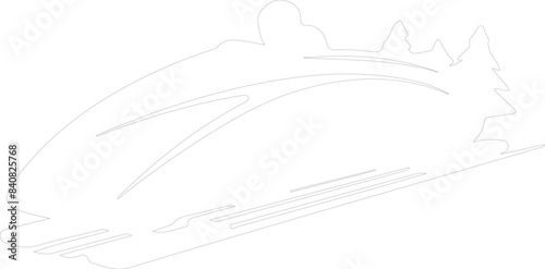 bobsleigh outline