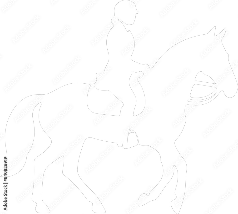 equestrian outline equestrian outline