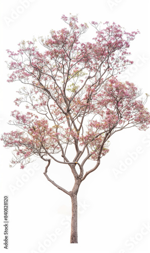 Lagerstroemia tree with sparse branches and leaves  clear veins  Photography  plant photography  nature photography  professional photo  pure white background Super-Resolution  Megapixel  high detail