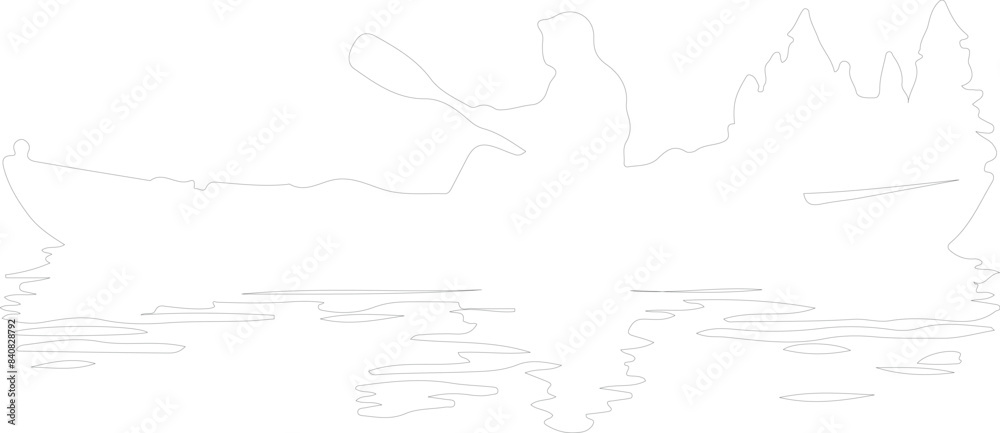 Obraz premium kayaker outline