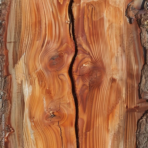 Cedar Wood Plank with Natural Knots and Grain