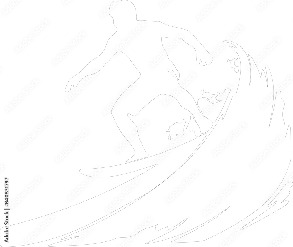 surfer outline surfer outline