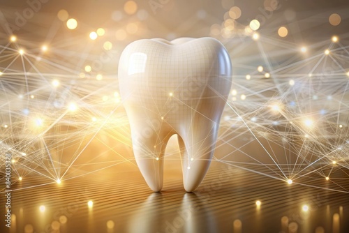 molar 3d on an abstract background