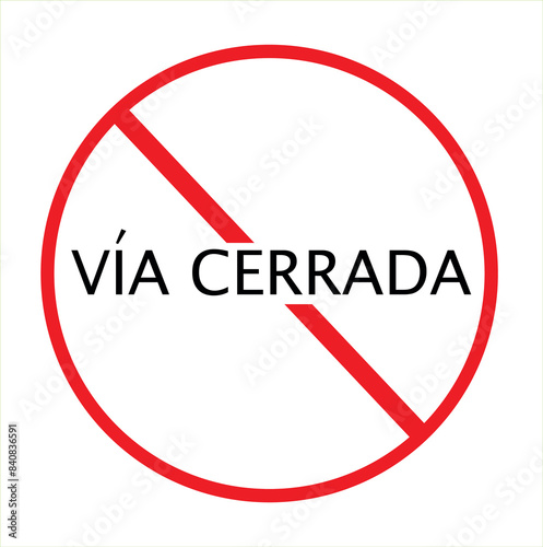 Free Download  Regulatory road sing in COLOMBİA - road closed - GFXLoad