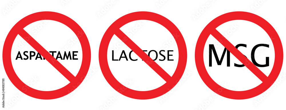 Set allergen free icons. Allergen free products. Products warning symbols. Lactose, gluten, sugar, corn, egg, trans fat, soy, nuts free, coffeine , bio ,gluten,msg, pfas sign. Set allergen free icons. Allergen free products. Products warning symbols. Lactose, gluten, sugar, corn, egg, trans fat, soy, nuts free, coffeine , bio ,gluten,msg, pfas sign.