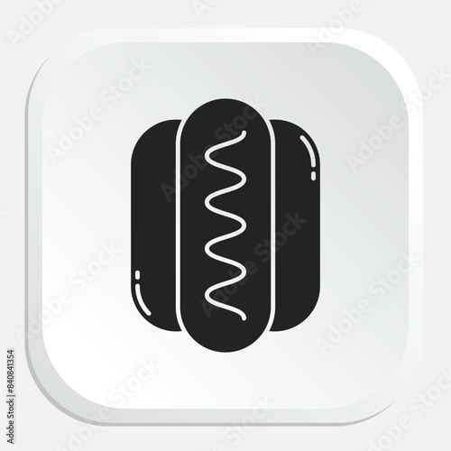 Hot Dog Icon - Representing a Classic American Food Favorite