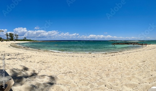 The beach at The Royal Bahamian Sandals Resort in Nassau, Bahamas. photo