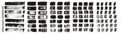 Hand Drawn Flat Paint Brush Thick Straight Lines High Detail Abstract Vector Background MEGA Set 