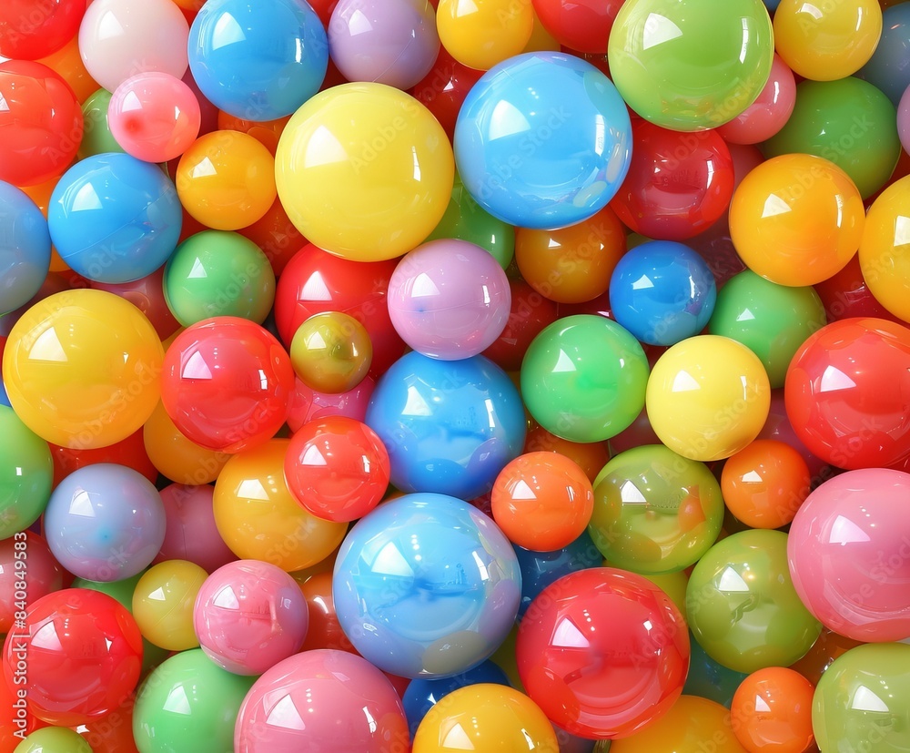 Bright multi-colored balloons fly into the sky, accompanied by confetti against a blue sky with clouds. The atmosphere of celebration and joy. Bright multi-colored balloons fly into the sky, accompanied by confetti against a blue sky with clouds. The atmosphere of celebration and joy.