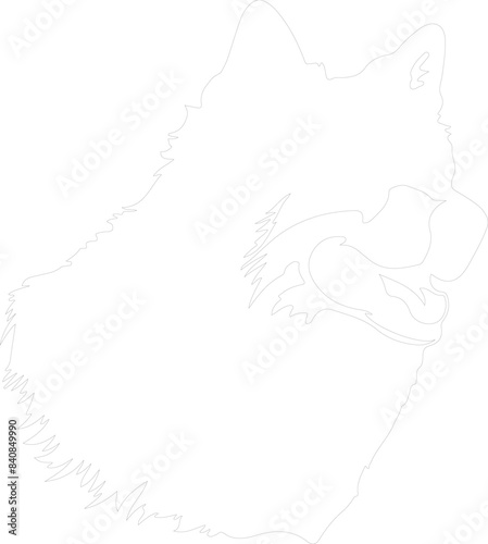 Alaskan Malamute outline