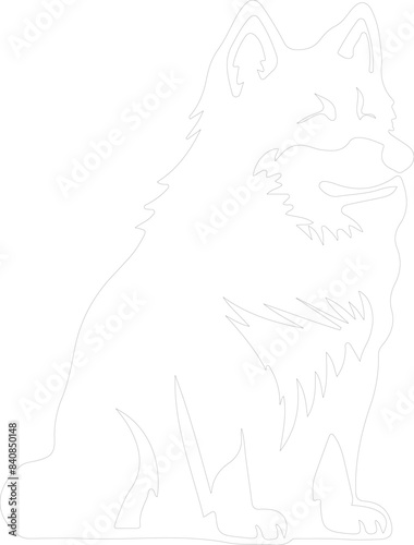 Alaskan Malamute outline