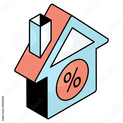 Editable design icon of home building 