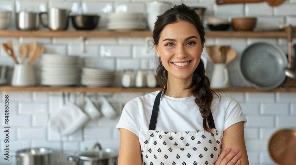 Trabajadora en una cafetería. Trabajadora en una cafetería.