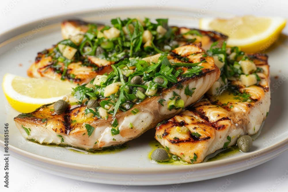 Grilled Swordfish Steaks with Fresh Caesar Dressing Grilled Swordfish Steaks with Fresh Caesar Dressing