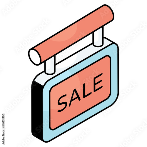 Premium download icon of sale board photo