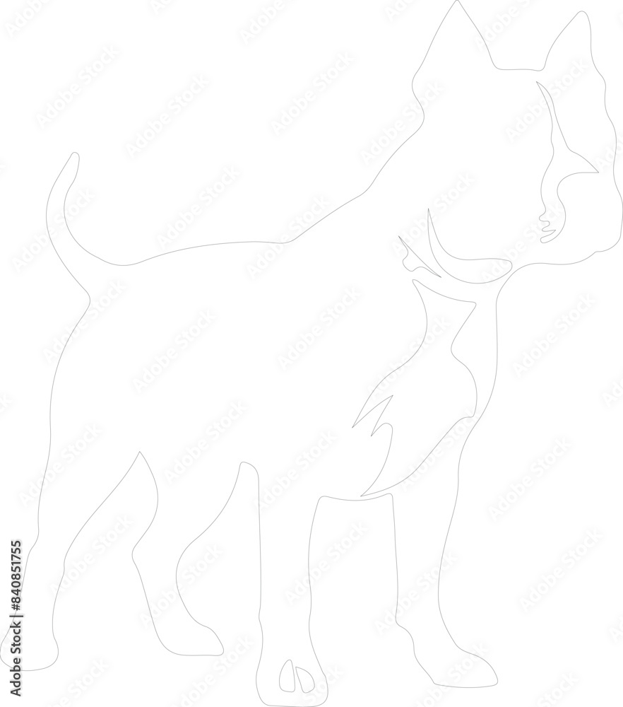 Obraz premium American Staffordshire Terrier outline