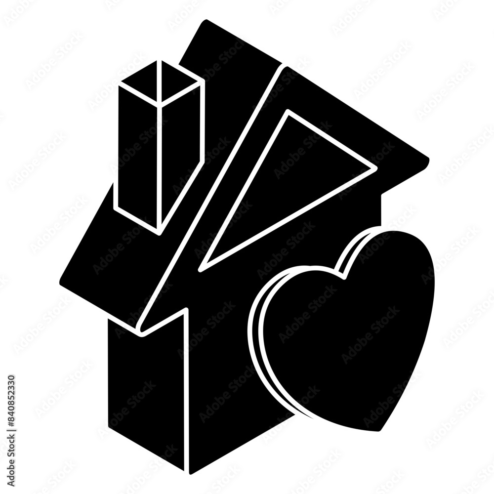 Editable design icon of home building Editable design icon of home building