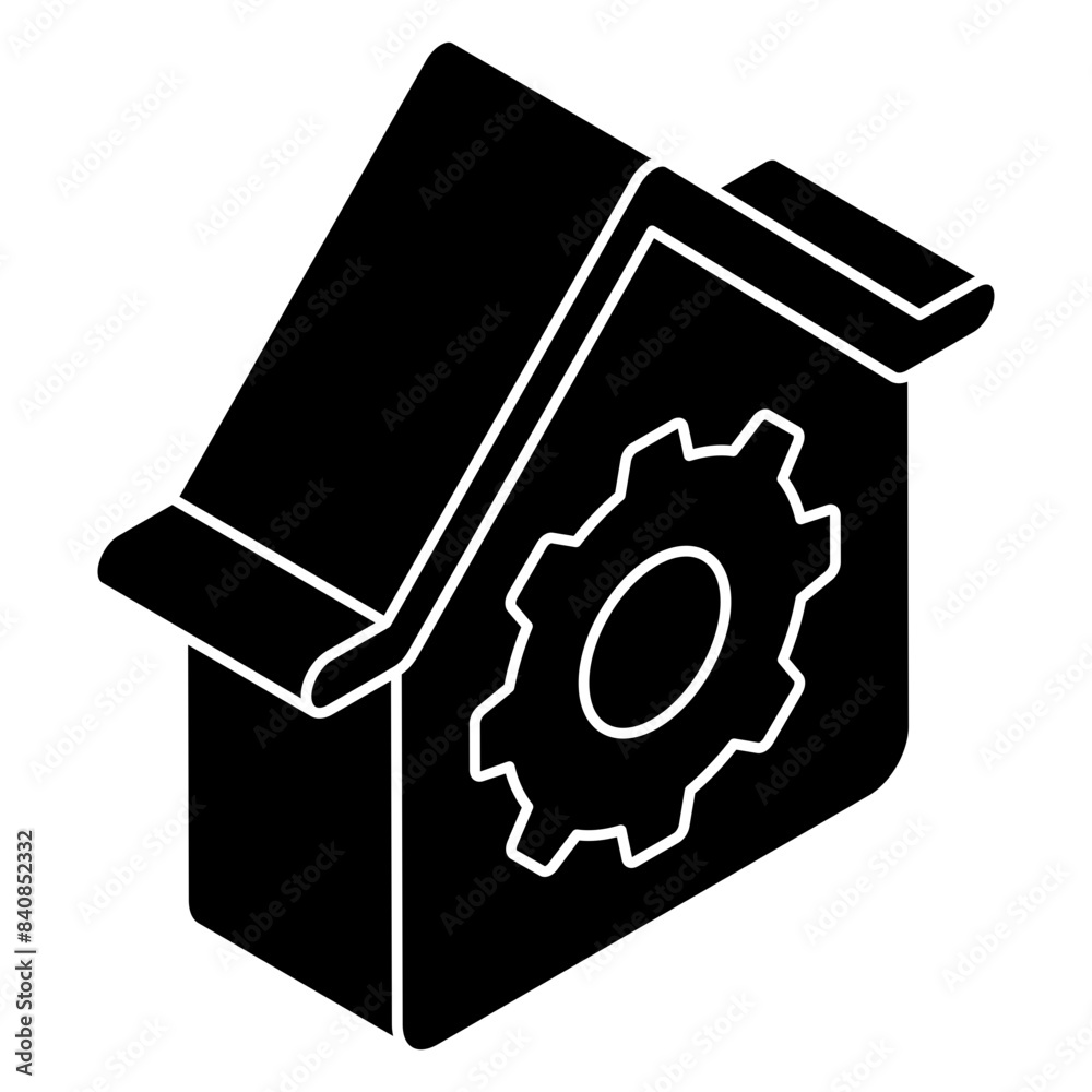 Editable design icon of home building Editable design icon of home building
