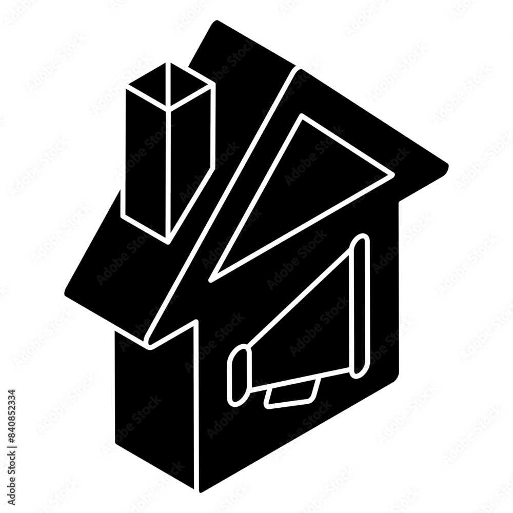 Editable design icon of home building Editable design icon of home building