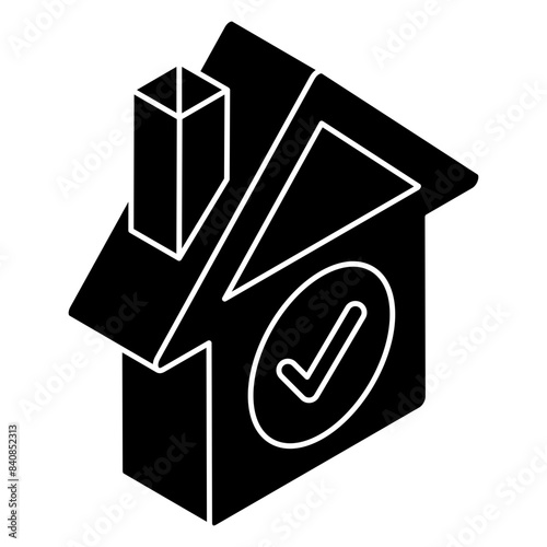 Editable design icon of home building 