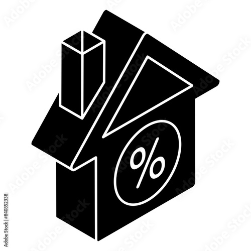 Editable design icon of home building 
