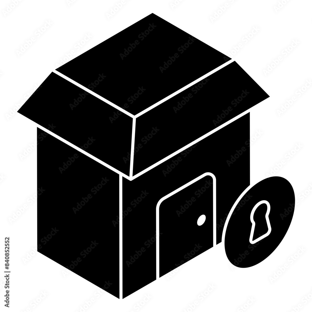 Modern design icon of home security Modern design icon of home security