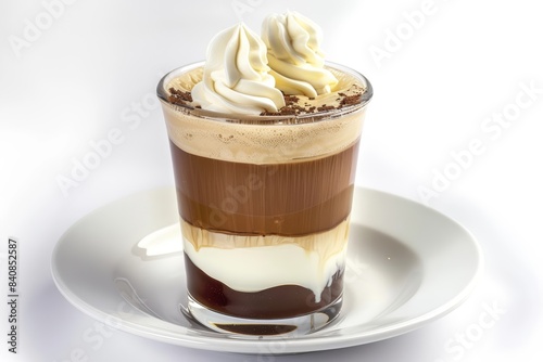 Captivating Cafe Mocha Elixir with Velvety Chocolate, White Chocolate Swirls, and Freshly Brewed Coffee