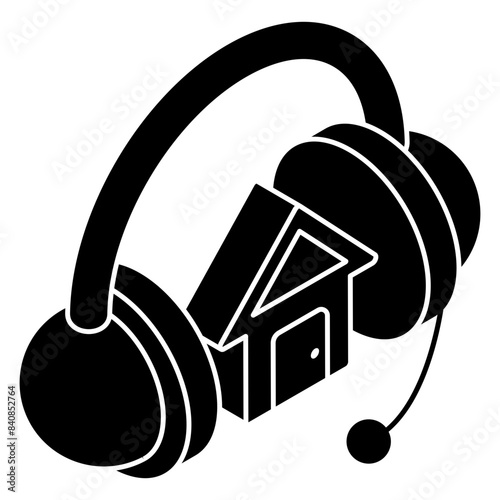Trendy design icon of estate helpline 
