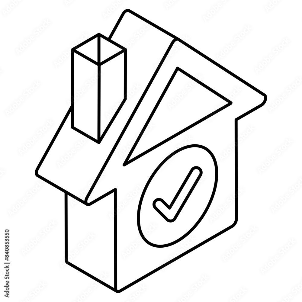 Editable design icon of home building Editable design icon of home building