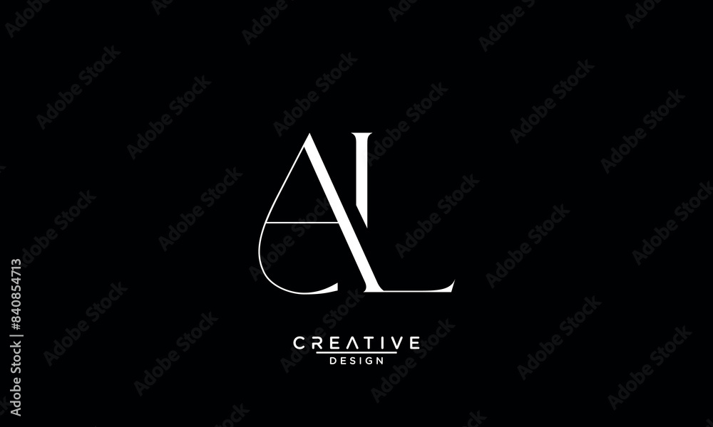 AL, LA, A, L, Abstract Letters Logo Monogram AL, LA, A, L, Abstract Letters Logo Monogram