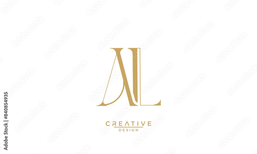 AL, LA, A, L, Abstract Letters Logo Monogram AL, LA, A, L, Abstract Letters Logo Monogram